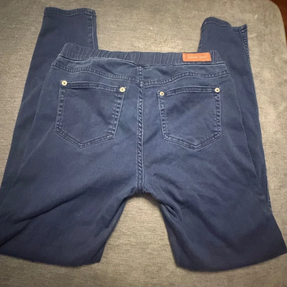 Michael Kors Womens Skinny Jeggings Dark Wash Indigo Pull On Size 4